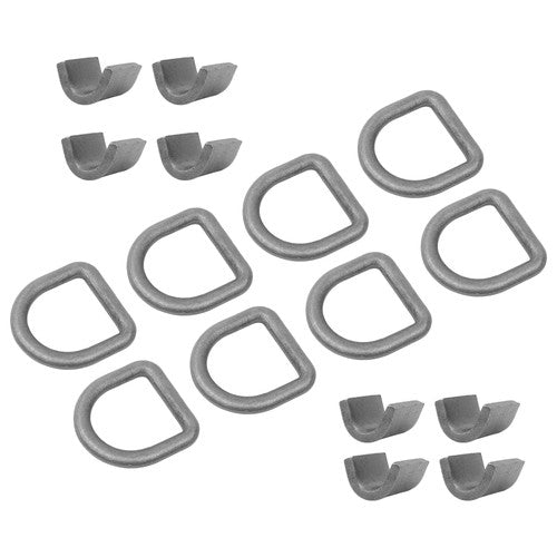 {8 Pack} 5/8" Heavy Duty Weld-On Forged D Ring Fracture Strength 18000 LBS