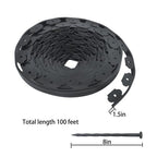 Garden Edging Landscape Edging with 64 8in Spikes for Lawn 1.5 Inch 100FT Black
