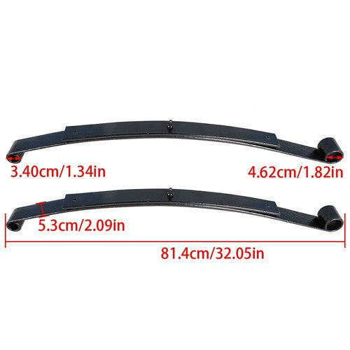 Heavy Duty Rear 2 Leaf Spring Kit With Bushing & Sleeves For EZGO RXV Golf Cart