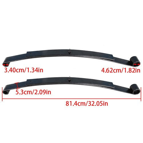Heavy Duty Rear 2 Leaf Spring Kit With Bushing & Sleeves For EZGO RXV Golf Cart