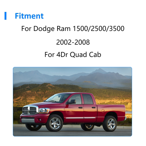 Rocker Panels & Cab Corners 4PCS for 02-08 for Dodge Ram Quad Cab OE Style