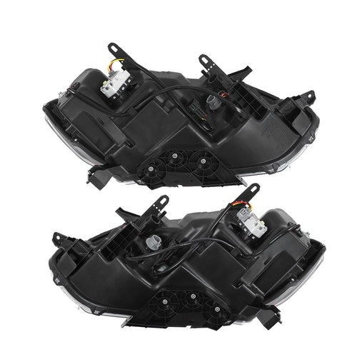 For Nissan Rogue 2014-2016 RH&LH Black Housing Clear Lens LED Type Headlights