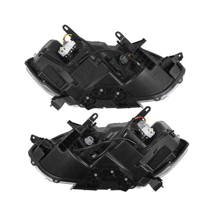 For Nissan Rogue 2014-2016 RH&LH Black Housing Clear Lens LED Type Headlights