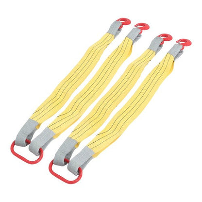 2 PCS 3.3ft Lifting Slings Straps with Hooks Two Leg Rigging Straps 4410 lbs