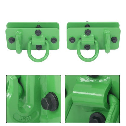 2 Pack Grade 70 Tractor Bucket Hooks w/ Tie Down Ring For Tractor Bucket RV UTV