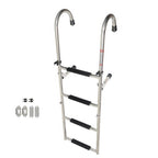New Stainless Steel Folding Telescoping Ladder Dock Ladder 2 Step+2 Step USA