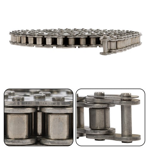 #60 Roller Chain 10 Feet with 2 Connecting Links, Carbon Steel Chain