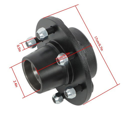 New 2 Sets 6-Lug 5.5" Trailer Wheel Hub Kits Fits For 6,000 lbs#42 Trailer Hubs