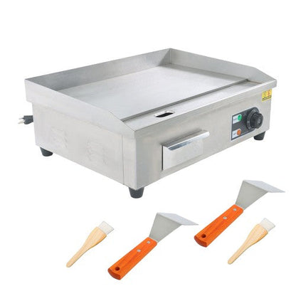 Commercial Electric Griddle 1600W 22" Stainless Steel Flat Grill 50-300℃