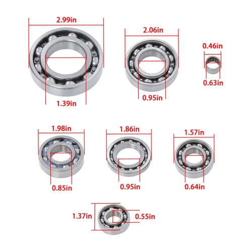 HR00055/HR00057/K078 For Honda TRX350 FE FM 2000-2006 Transmission Bearing Kit