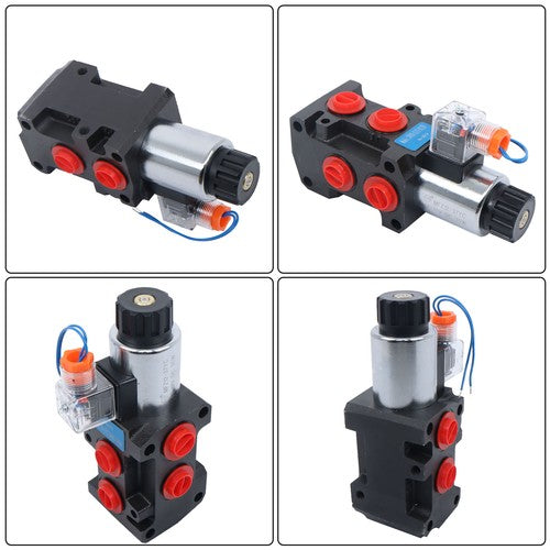 13GPM Hydraulic Adjustable Variable Flow Control Valve 6 Port 12V DC New