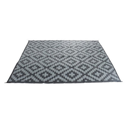 Outdoor Waterproof 9x12FT Black Gray Carpet Plastic Straw Rug For Camping Deck