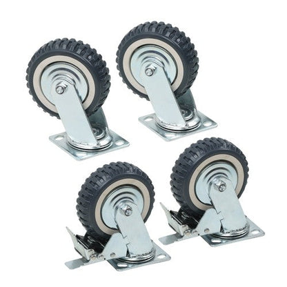 Four 6 Grey PU Inclined Wheel Polyurethane Universal Wheels