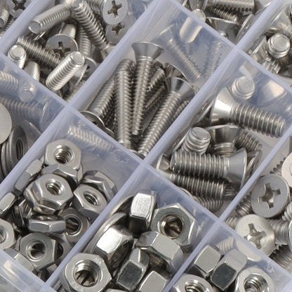 720pcs Nuts And Bolts Assortment Kit Machine Screws #6-32 #8-32 #10-24 #1/4-20