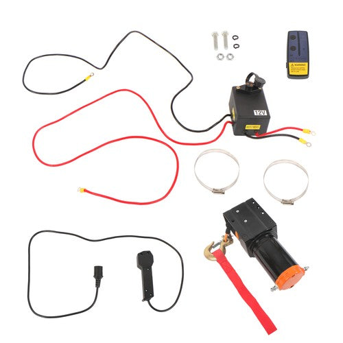 2500 lbs Electric Winch 50ft Synthetic Rope 12VDC/1.2HP Wireless & Wired Remote