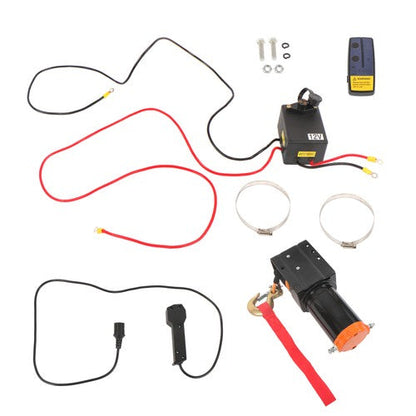 2500 lbs Electric Winch 50ft Synthetic Rope 12VDC/1.2HP Wireless & Wired Remote