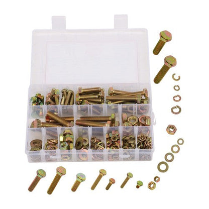 236PCS M6 M8 M10 Heavy Duty Bolts and Nuts Assortment Kit Grade 8.8 Alloy Steel