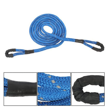 30000 LBS Blue Recovery Power Tow Rope 7/8" x 30' Energy Truck Tow Snatch Strap