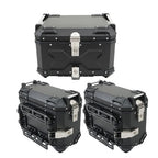 New Motorcycle 36L Side Case Hard Saddlebag + 55L Top Case Tail Box Luggage