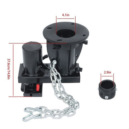 C5G X 12''-16 Fifth Wheel to Gooseneck Adapter With 7-1/2" Offset For Rv Trailer