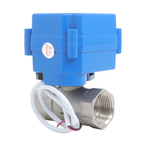 Solid Motorized Ball Valve 1in Full Port SS 9-24V AC/DC NC Auto Return