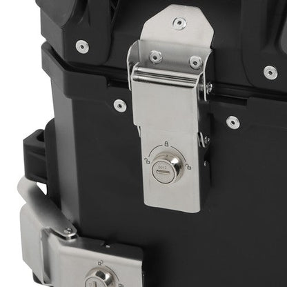 36L Motorbike Hard Side Saddlebag Box Trunk Tour with Support Racks 2×Side Case
