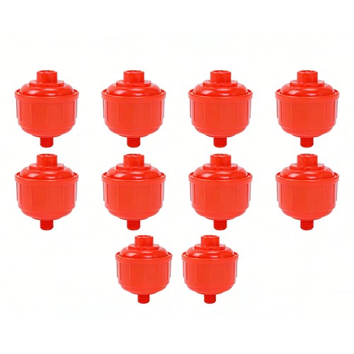 10PCS DISPOSABLE INLINE AIR FILTERS FIT FOR HVLP Paint Spray Gun Universal Red