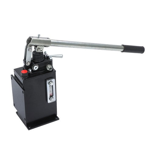 Hydraulic piston hand pump with valve for double acting cylinder 2.7 CID 3 Quart