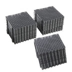 50Pack 12 x12in Interlocking Drainage Floor Tile Modular Interlocking Tile Black