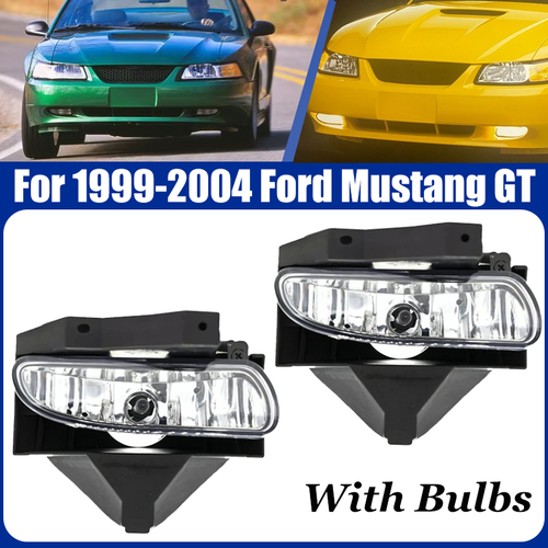 1999-2004 Ford Mustang GT Clear Fog Light Pair with Bulbs