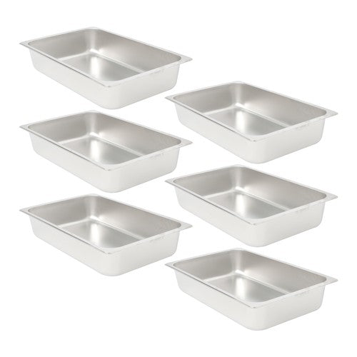 Table Pans 6 Pack 4 Inch Deep Restaurant Steam Table Pans Without Lid Full Size