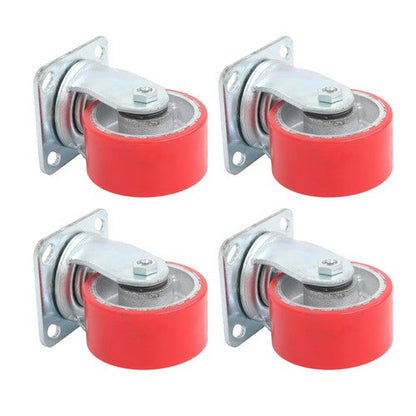 4"X 2" Heavy Duty Casters - Polyurethane Caster with Capacity up to 2800 LBS