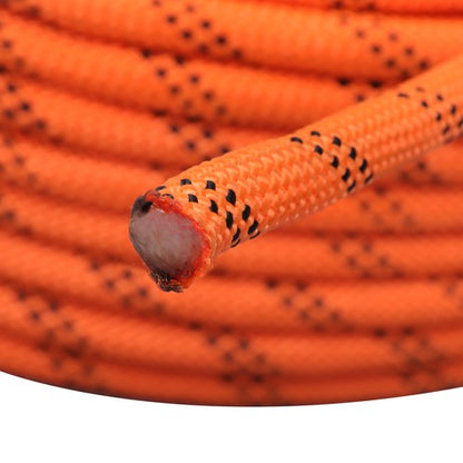48 Stranded Braided Rope 3/8"×120' Orange Black Breaking Strength 3430 Pounds