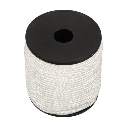 1/4 Inch 250ft White Nylon Solid Braid Rope Abrasion Resistance High UV