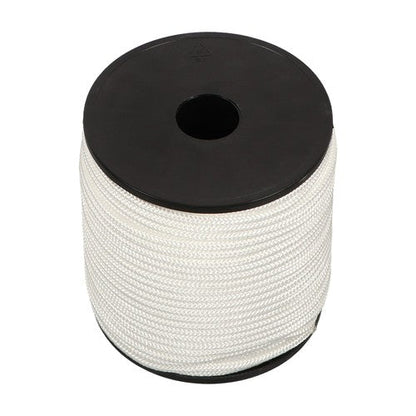 1/4 Inch 250ft White Nylon Solid Braid Rope Abrasion Resistance High UV