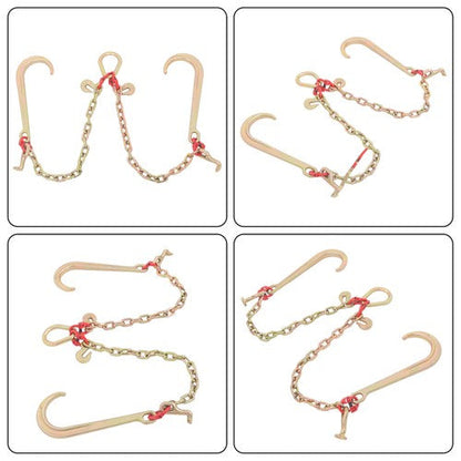 5/16in*2ft G80 Chain Double Limb Hook Chain Fracture Strength 9260lbs T J Hook