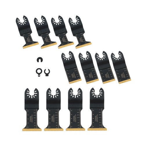 For Metal Wood Plastic Cuts 12 Pcs Titanium Oscillating Saw Blades