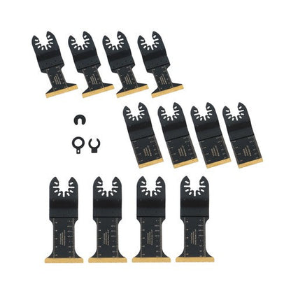 For Metal Wood Plastic Cuts 12 Pcs Titanium Oscillating Saw Blades