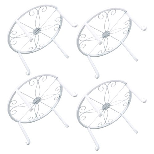 4PCS Plant Stand for Flower Pot Potted Holder Indoor Outdoor Metal 9in