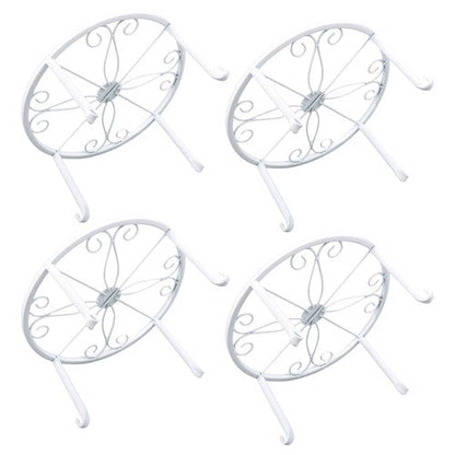 4PCS Plant Stand for Flower Pot Potted Holder Indoor Outdoor Metal 9in