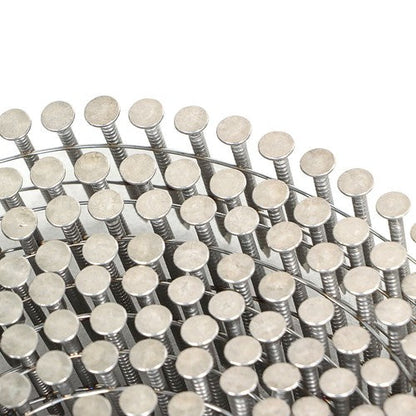 3600Pcs 15 Degree Wire Coil 1-1/4” ×.09” Ring Shank Stainless Steel Siding Nails
