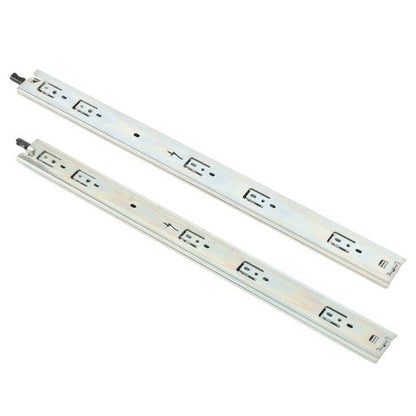 1 Pair of 24In Locking Drawer Slides Full Extension & Lock 150 lb Load Capacity