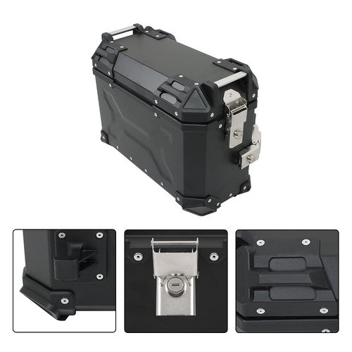 36L Luggage Side Box Hard Trunk Saddle Bag with Mounting Brackets Universal