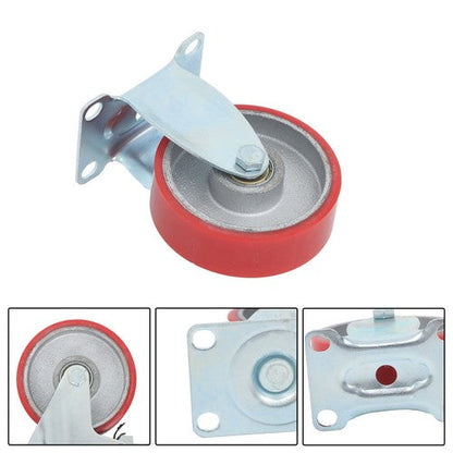 4 Inch - 4 Industrial Casters - two with brakes, two without