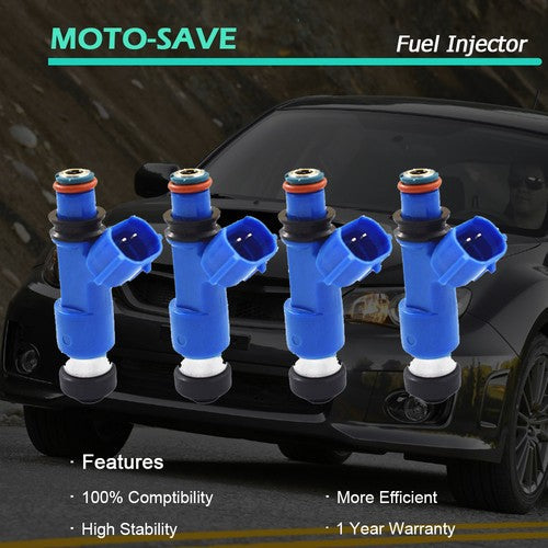 4x Dark Blue 560cc Fuel Injector For Subaru WRX / STI 16611-AA720 2.5L