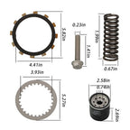 Heavy Duty Clutch Friction Plates Kit w/Gasket For Yamaha YZF-R6/S FZ6