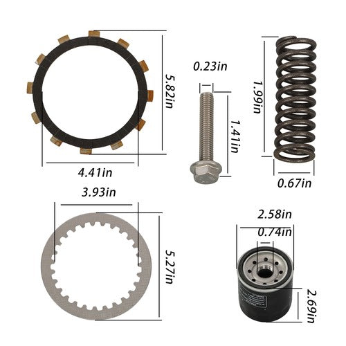 Heavy Duty Clutch Friction Plates Kit w/Gasket For Yamaha YZF-R6/S FZ6