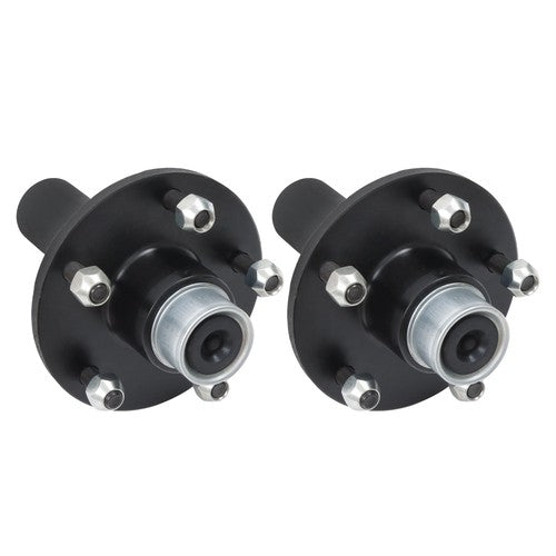 [2-Pack] New Pre-assembled For 5-Lug-4.5" Trailer Hub Kit and Round #84 Spindle