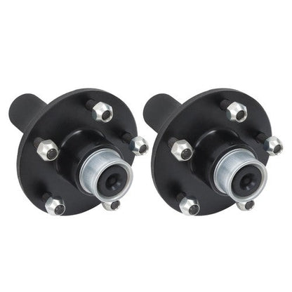 [2-Pack] New Pre-assembled For 5-Lug-4.5" Trailer Hub Kit and Round #84 Spindle