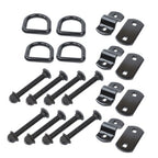 1/2" Heavy Duty Bolt-On Forged D Ring,12000Lbs Break Strength (Pack of 4) Black
